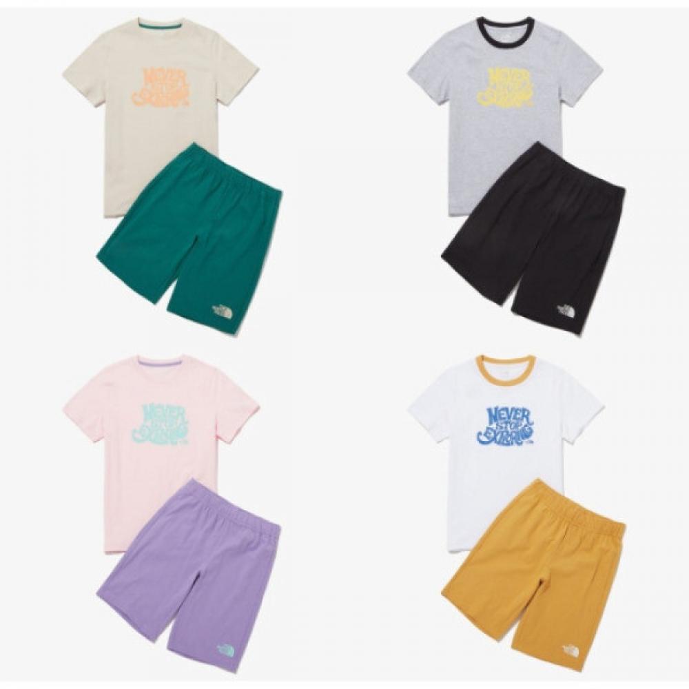 

North Space Kids Nt7up09 Kids Wavy Crew Set MELANGE GRAY/150