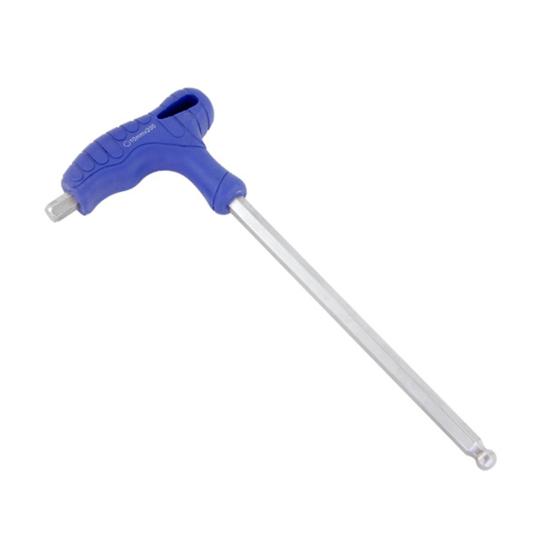 Small Space Operation Tool T-Handle Hex Wrench, Professional Ergonomic Grip Metric Extended Shaft Industrial Equipment Maintenance Wrench for