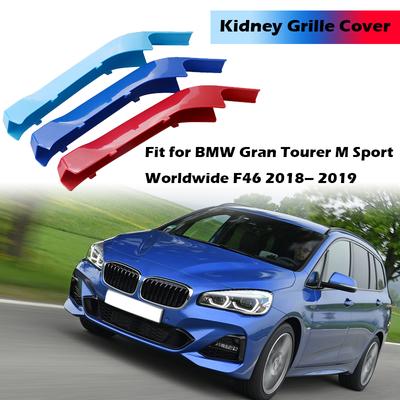Kryt klipu nálepky ledvinkové mřížky 9 lamel Mřížka Ozdobná lišta Vhodné pro BMW řady 2 F46 Gran Tourer 218d 2018- verze M Sport