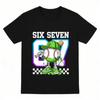 Fashion Kids T-Shirt Fun 67 Six Seven Print Boy and Girl Summer Short Sleeve Round Neck Casual Top Outdoor Kids Clothing
