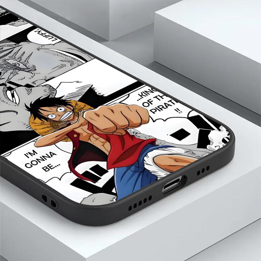 One Piece Comic Zoro Case for iPhone XS Max 7 8 13 12 11 17 Pro Max 15 16 14 Plus XR 17Air Black Soft Phone Cover