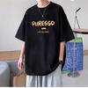 Summer Cotton Short-Sleeved T-Shirt Men'S Loose Fashion Trendy Top Daily Versatile Crew Neck T-Shirt