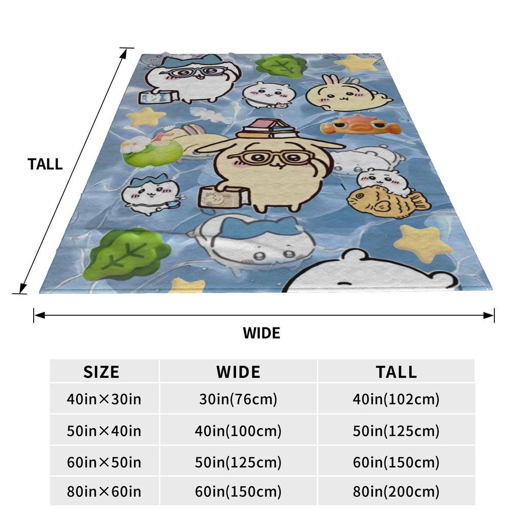 Chiikawa Cute Anime Blanket Quality Soft Warm  Throw Blanket Winter Children Couch Chair Sofa Bed Novelty Bedspread