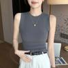 Camisole Vest for Women Cotton Round Neck Colourful Basic Sleeveless Undershirt Tops Tees with Coverage for Side Cleavage