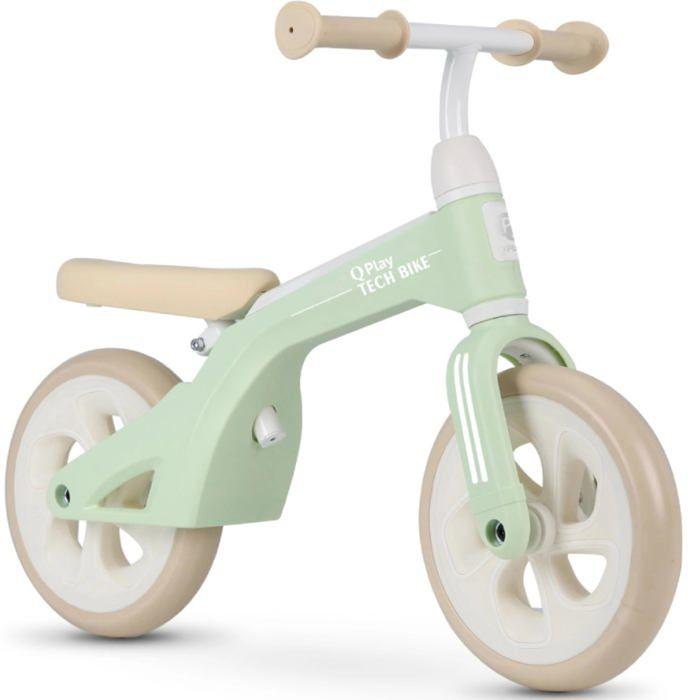 Draisienne pour enfant - QPLAY - Menthe - Réglable en hauteur - Roues de 9  - Limiteur de direction