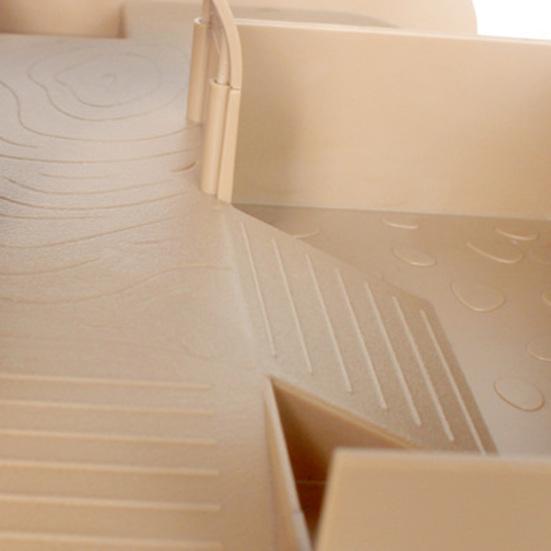 Schildkröten-Aalplattform mit Futtertrog, Kletterleiter, Unterschlupfhaus, Schildkrötenrampe, Reptilienhaustierspiel- und Ruheterrasse, Aquariumzubehör