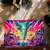 Cartoon Demon Tornado Fantasy Mouse Pad Playmat 24"X14" MTG TCG Office Desk Mat for Work Game PC Laptop Rug Carpet MousePad