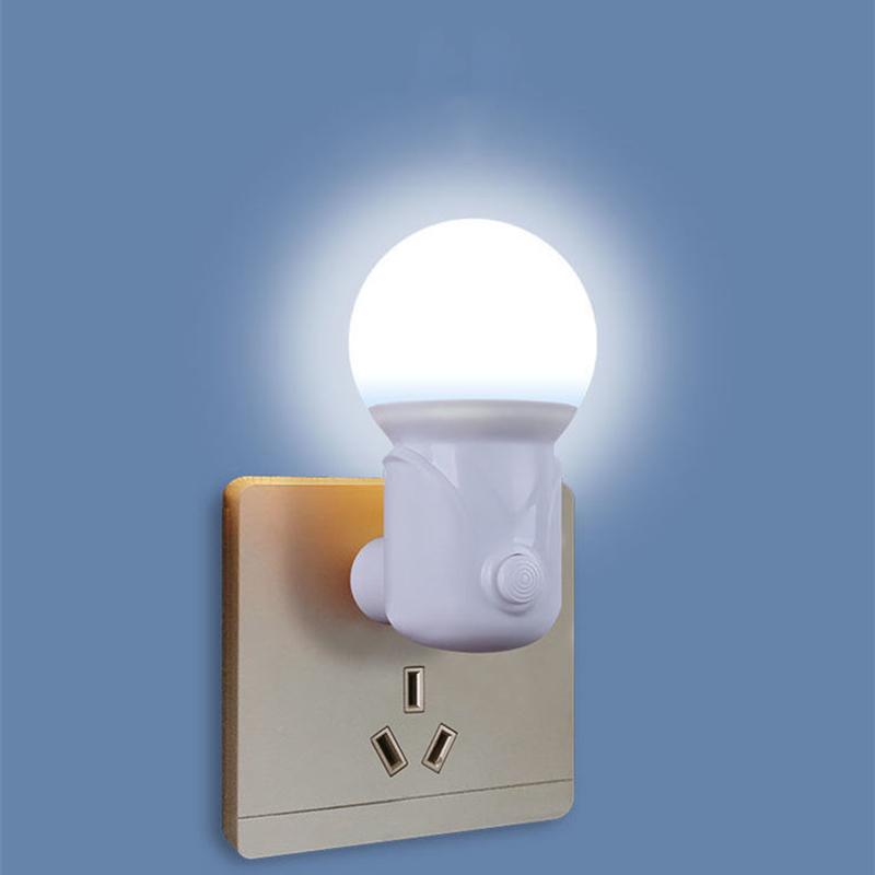 LED Plug-in Night Light 2-color Baby Nursing Eye Sleep Light Bedroom  Socket Lights Energy Saving