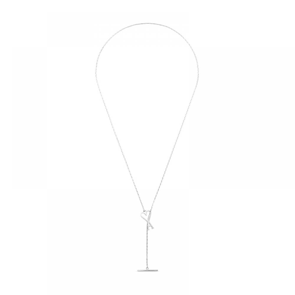 Ami Ujw916 361 900 Ami De Coeur Heart Logo Chain Necklace