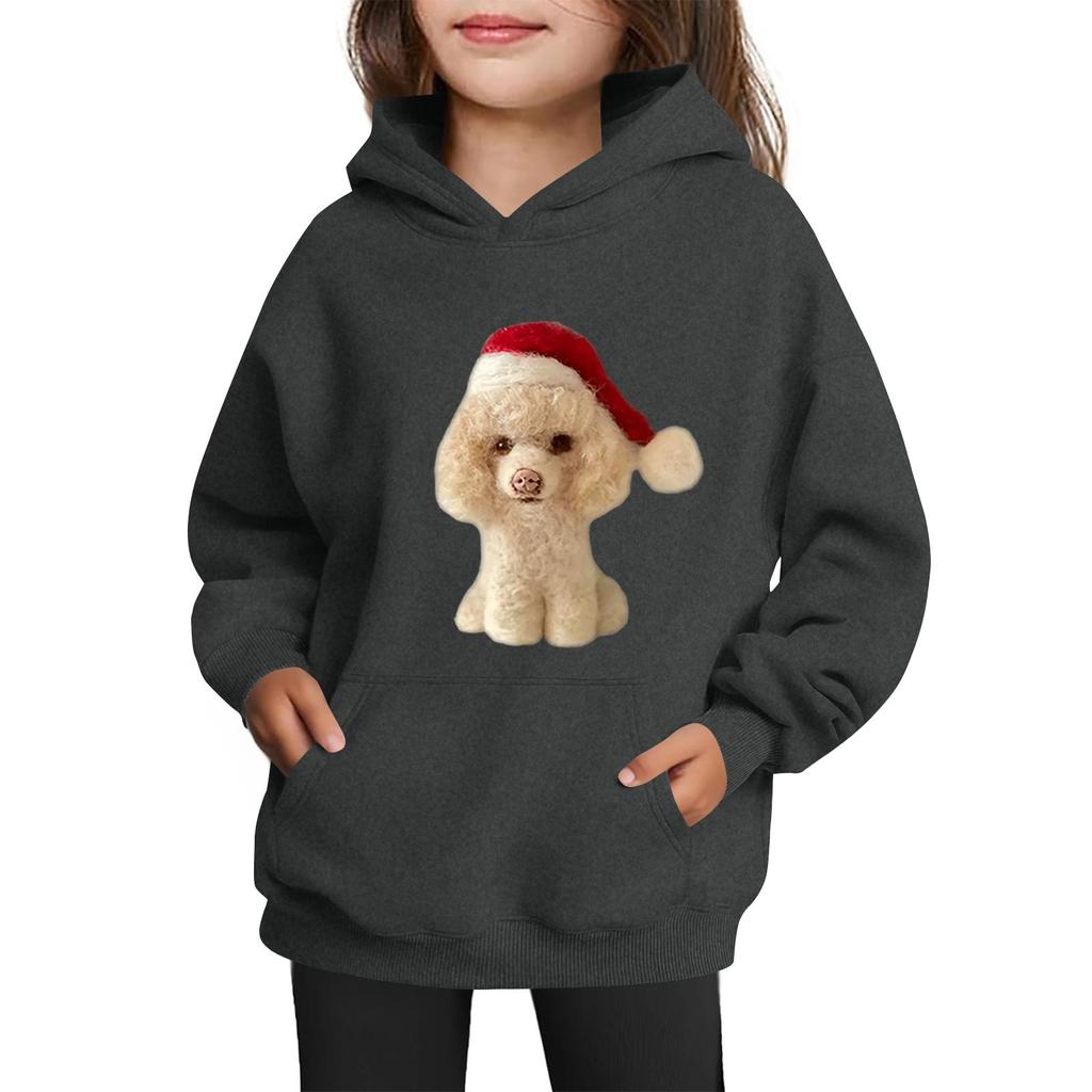 Sweatshirts For Teen Girls Hoodies Long Sleeve Drawstring Pullover Cute Printed Oversized Hoodie Christmas