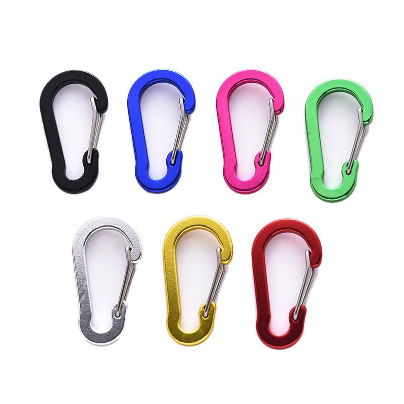 1PC Gourd Shape Carabiner Camping Gadget Water Bottle Hanging Buckle Key Chains 10 Color Available Aluminum Alloy Carabiners ZYF