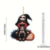 Skeleton Girl Halloween Acrylic Hanging Pendant For Seasonal Vehicle Decoration