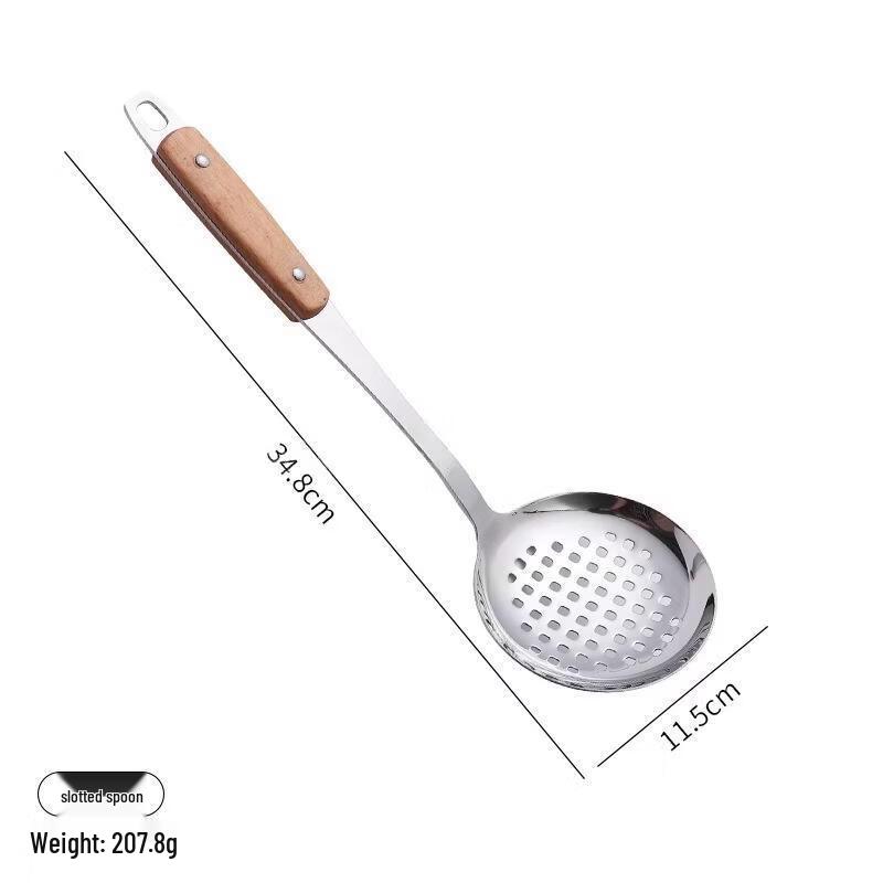 Non-Magnetic Stainless Steel Spatula and Large Slotted Spoon Set