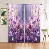 2pcs Purple Butterfly Printed Curtain for Home Decor - Rod Pocket Window Treatment for Bedroom   Office   Kitchen and  Living Room