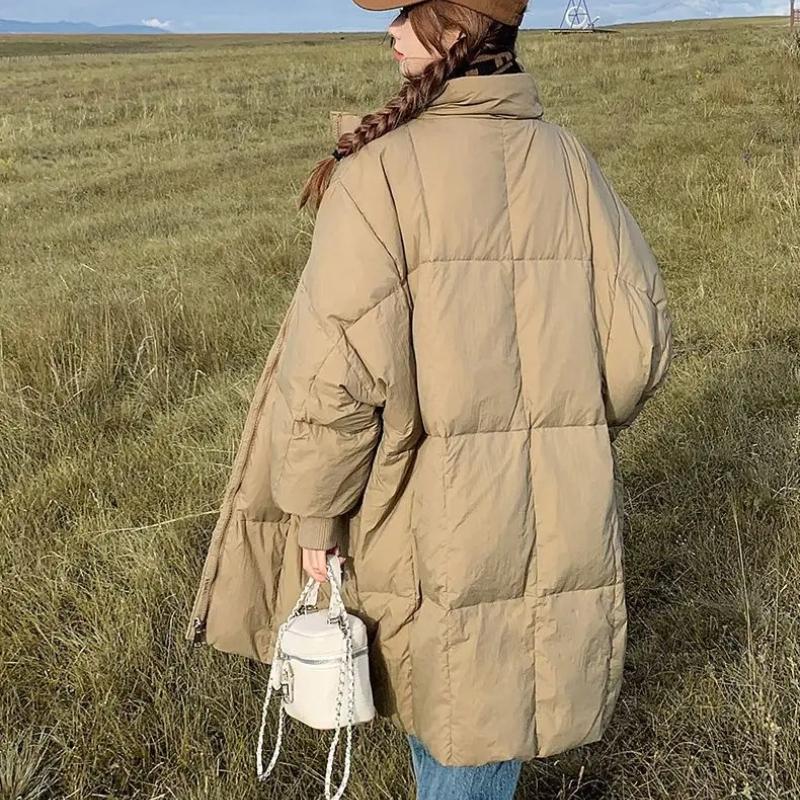 Women Winter Cotton Padded Jacket Warm Thick Long Parka Coat Korean Women Loose Lapel Winter Outwear Women Cotton Coat