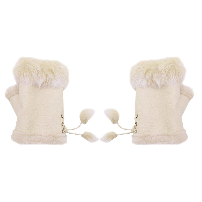 Модные зимние женские теплые перчатки с сенсорным экраном, полупальцевые, толстые, мягкие, удобные, эластичные перчатки One Size