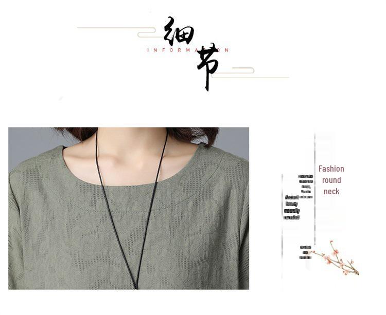 Mom's 2023 Summer Cotton Linen Dress: Stylish, Slimming Fashion for Middle-Aged & Elderly Women