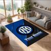 Inter Milan Printed Crystal Velvet Rug Non‑Slip Crystal Velvet Carpet For Sofa Bedroom Indoor Home Decoration