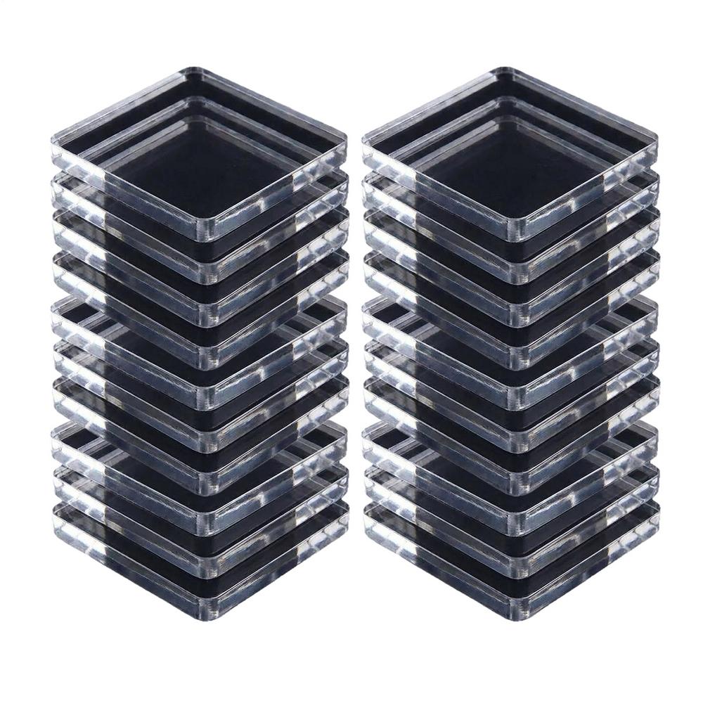 Diy Magnets for Fridge Clear 2x2 Inch 20 Pieces Magnetic Acrylic Square Fridge Magnet for Home Kitchen School Classroom Dorm