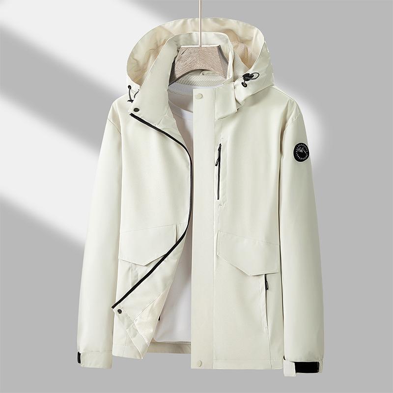 

Jacket Men s Spring and Autumn Thin Outdoor Sports Mountaineering Clothing Windproof Waterproof Hooded Single Layer Jacket Tops for Men S