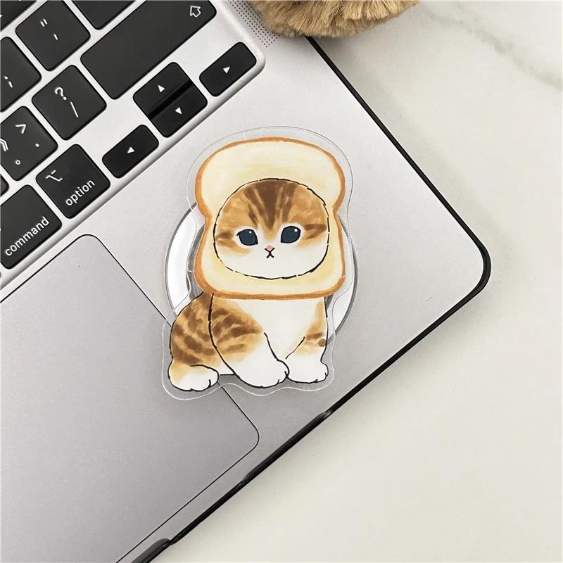 Korea Cartoon Cute Cat Kitten for Magsafe Magnetic Phone Griptok Grip Tok Stand for IPhone Foldable Wireless Charge Case Holder 5