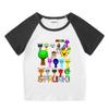 Kids' Summer Color Block Sports Set: Short Sleeve T-shirt & Hot Pants