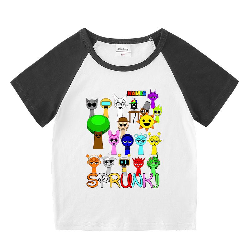 Kids' Summer Color Block Sports Set: Short Sleeve T-shirt & Hot Pants