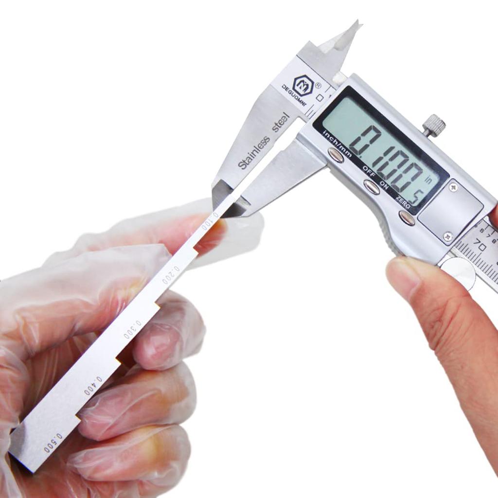 Upgrade 5-step Calibration Block for Ultrasonic Thickness Gauge 0.1"-0.2"-0.3"-0.4"-0.5" Thickness & Linearity Calibrate