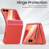 For Samsung Galaxy Z Flip 7 with Card Holder [RFID Blocking] & Hinge Protection & HD Screen Protector,Rugged Anti-Scratch Phone Case-Rose Red