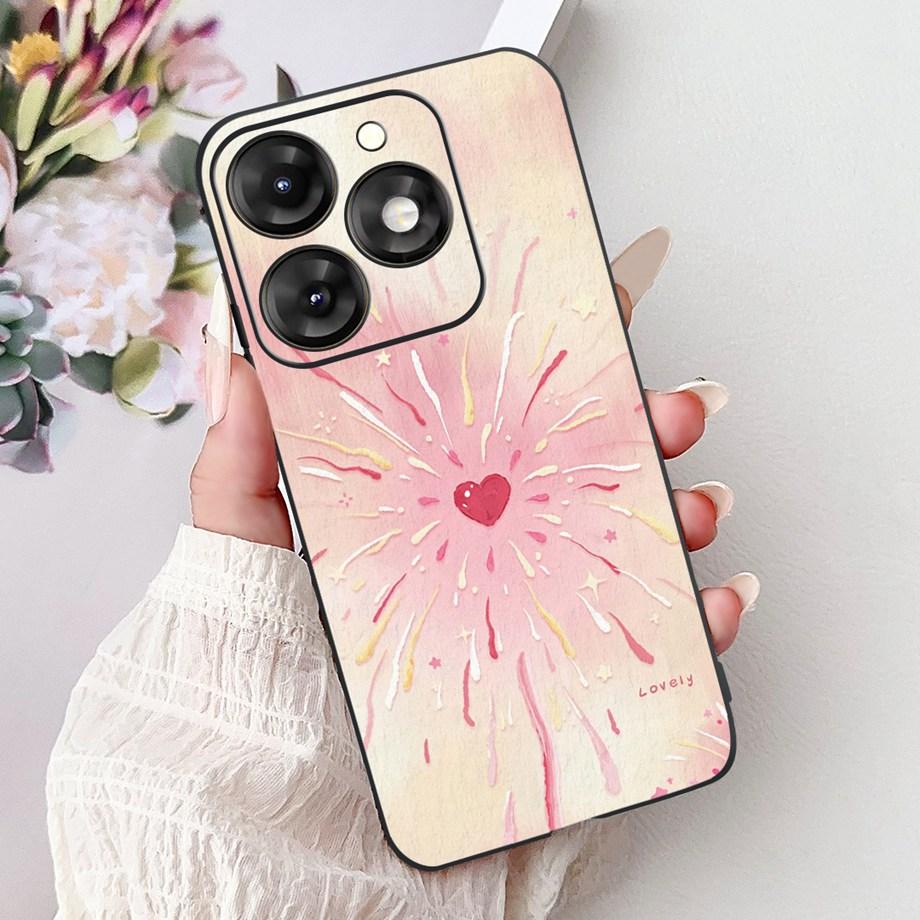 Dragon Koi Fish Landscape Phone Case For Itel A70 A60 A60s Cover Soft TPU Cartoon Bumper On Itel A27 A25 A35 A48 Shockproof Etui