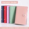 Macaron Money Organizer PU Leather Loose-leaf Notebook Durable Cash Saving Planner  Planner