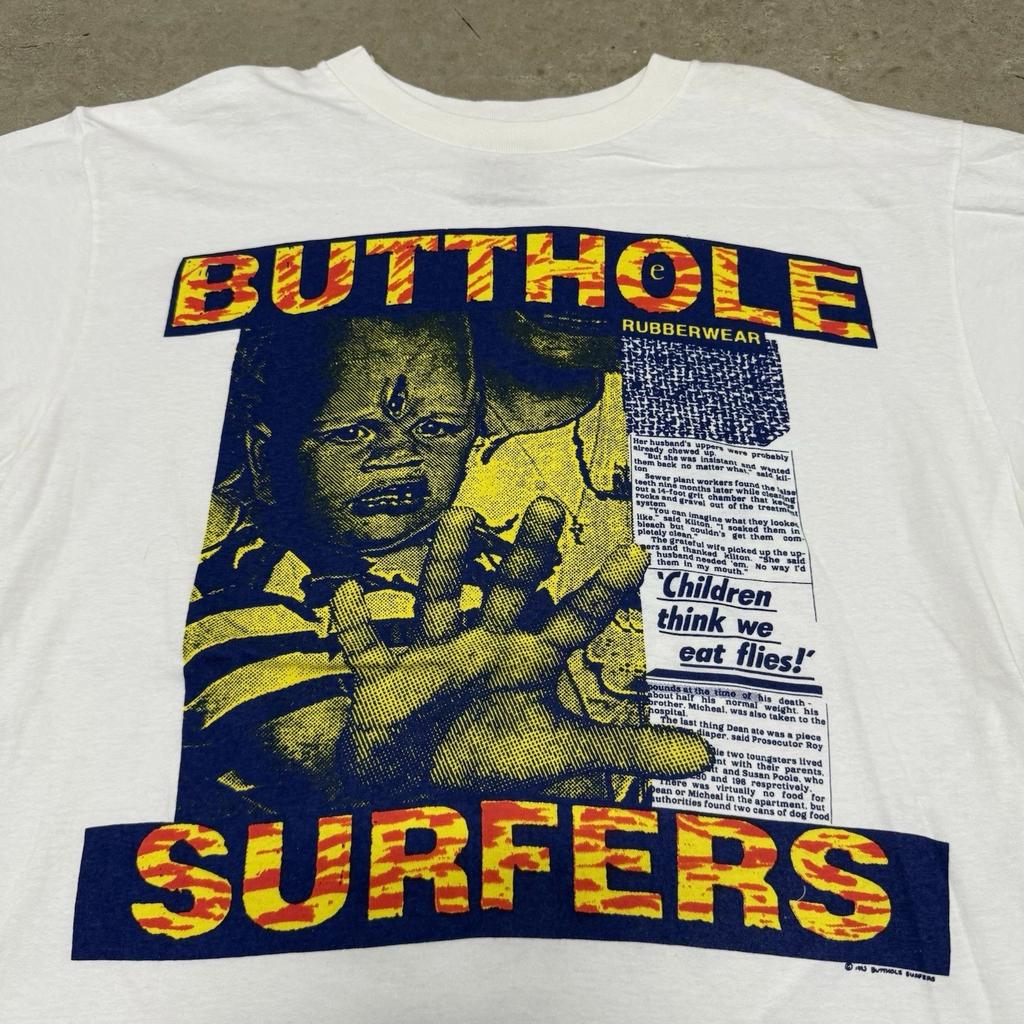 Vintage Butthole Surfers Band T T-Shirt “We Eat Flies” Concert Date ONEITA REPRINT