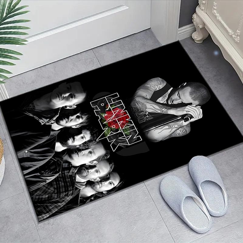 1pc Linkin Park1 Design Area Rug - Non-Slip, Soft & Cozy Floor Mat for Living Room, Bedroom, Office - Indoor/Outdoor Decorative Carpet