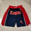 Mens Basketball Shorts With Team Embroidery NBA Style Loose Fit Athletic Pants Practice Casual Wear