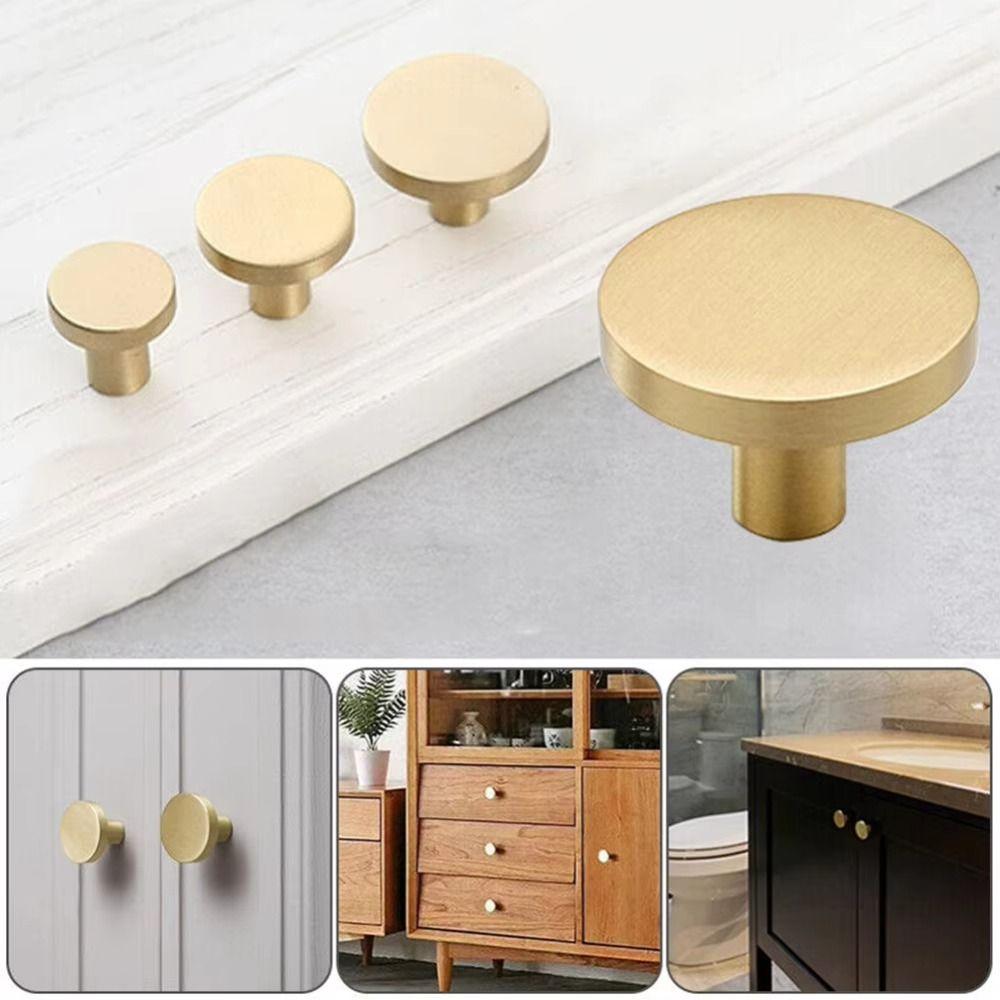 Simple Drawer and Cabinet Door Copper Handles Modern All-copper Handles Brass Handles  Kitchen