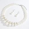 Retro Pearl Necklace and Earrings Set - Exquisite European & American Handmade Beaded Jewelry