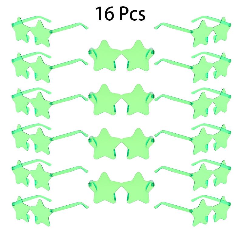 16/20 Pcs Per Set Rimless Star Shaped Sunglasses Fashion Cute Gradient Beach Holiday Shades Women Trendy Design Rave Sun Glasses