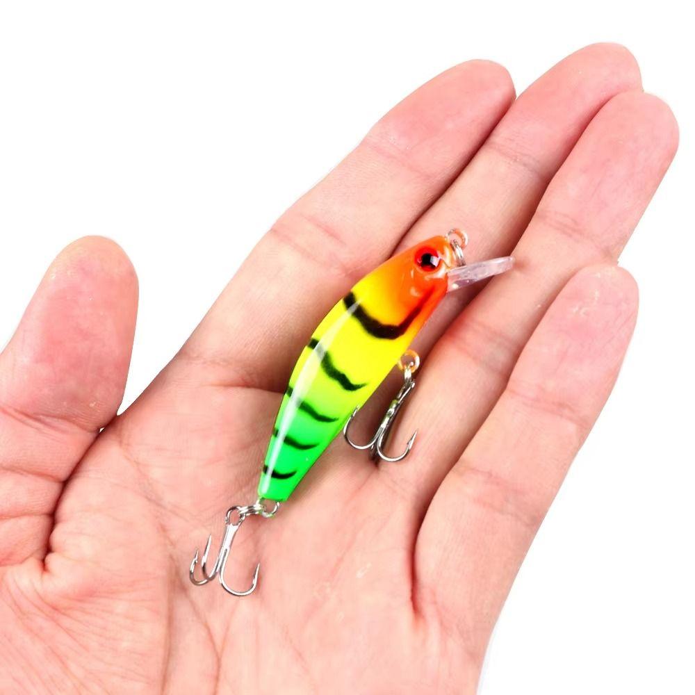 5Pcs/Boxed Slow Sinking Hard Artificial Bait with 2 Trible Hook Wobbler Crankbaits Effective Bass