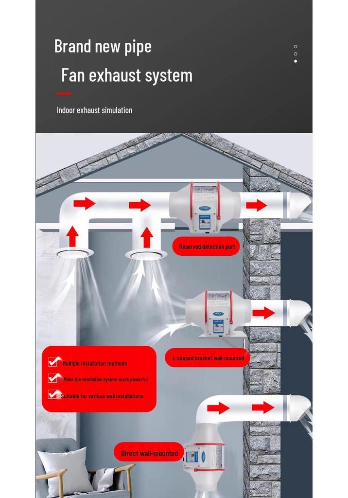 Remote-Controlled Axial Flow Indoor Exhaust Fan with Turbo Ventilation