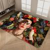 Tappetino Vintage Artista F-Frida K-Kahlo Stanza dei Bambini Decorazione Camera da Letto Balcone Tappetino Antiscivolo Tappetino Ingresso Tappeto
