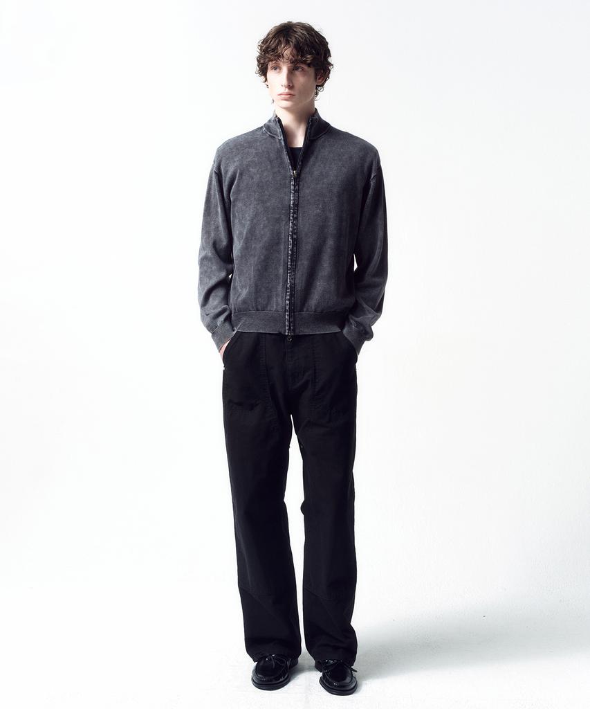 INSILENCE Duck Cotton Double Knee Pants Black