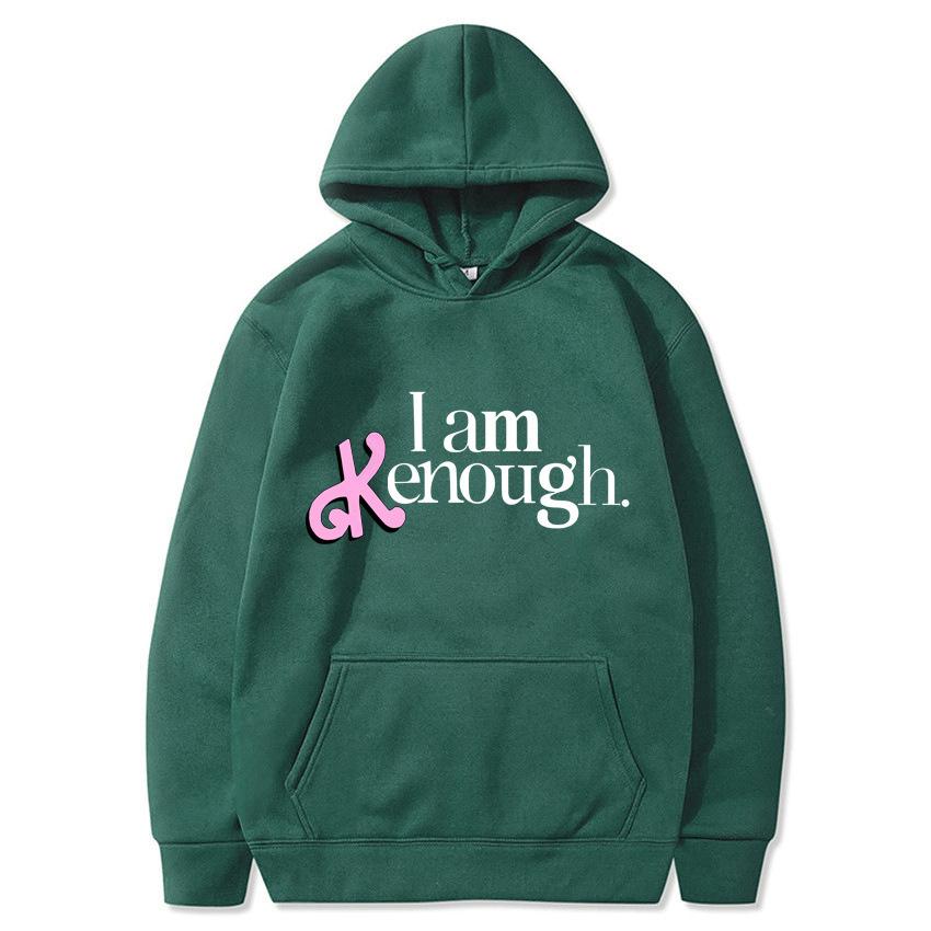 2025 new I Am Kenough letter print hooded loose sweater men's and women's hooded sweater