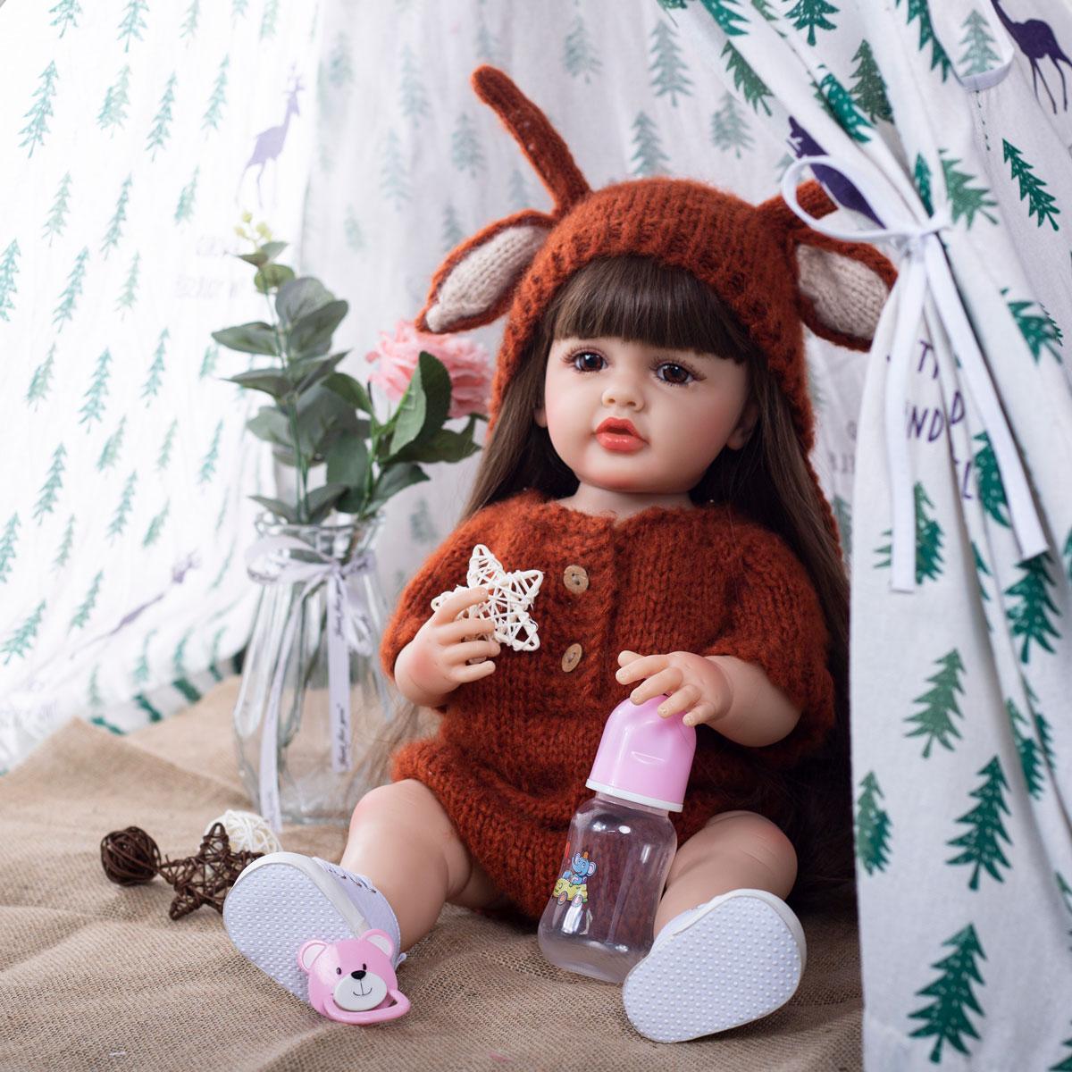 KEIUMI 22 дюйма полностью силиконовая виниловая кукла реборн горячая распродажа Betty — фото 5