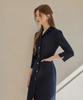 Julie And Kara 26Ss Calla134 Shebigins Serena Tweed Dress Navy