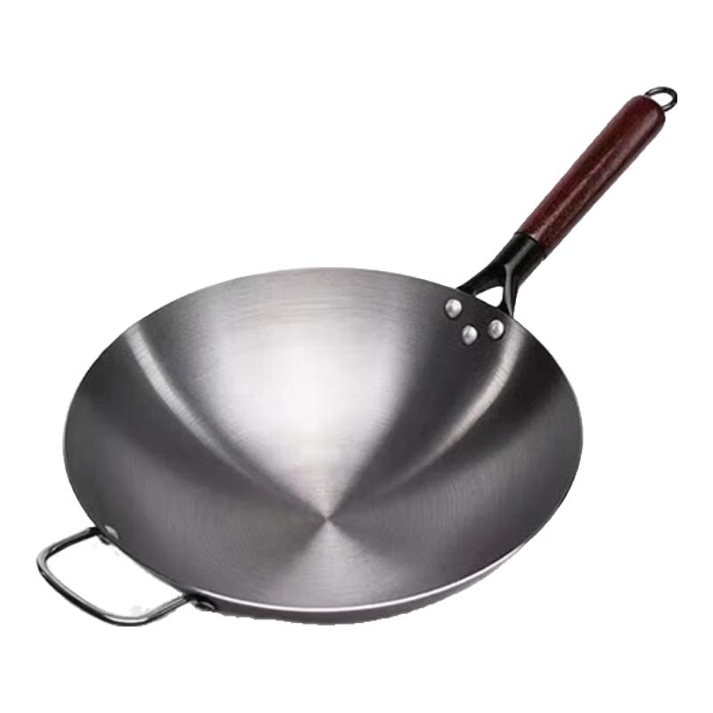 JingQingFu Traditional Wrought Iron Round-Bottom Wok