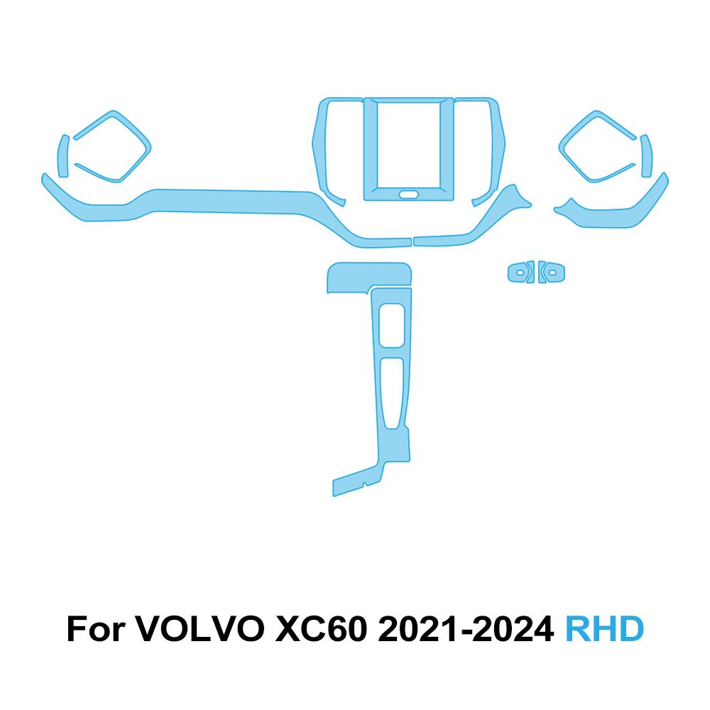 for VOLVO XC60 2025-2025 Pre-cut Car Interior Center Console Dashboard Navigation TPU Protector Film Anti-scratch Accessories