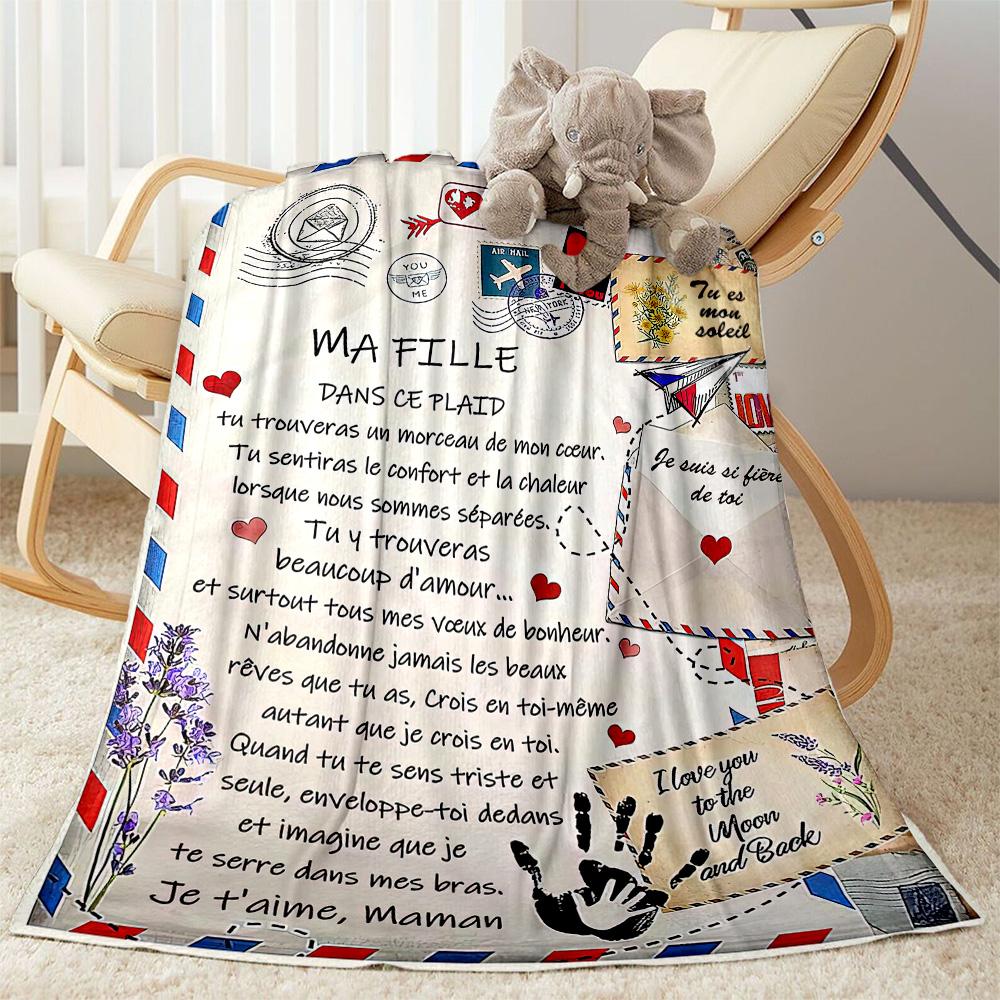 Love Letter To Daughter Blankets Are Suitable for Living Rooms,making Them an Ideal Choice for Outdoor Travel and Gifts.
