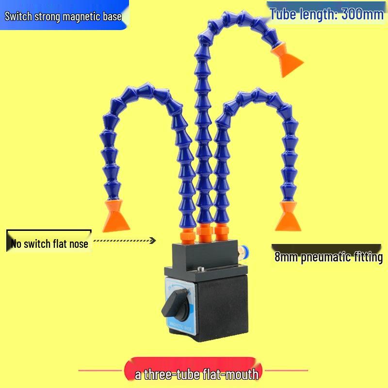 Adjustable Magnetic Base Air Nozzle with Universal Gooseneck Tube