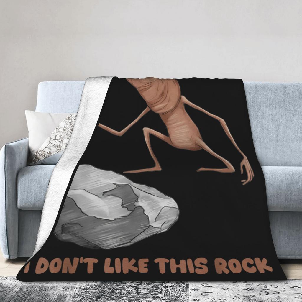 Marcus The Worm I Don't Like This Rock Fashion Blanket Fleece Printed Funny Meme Breathable Ultra-Soft Throw Fashion Blankets for Sofa