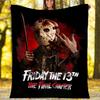 Friday the 13th Theme Printed Blanket - Perfect for Couch, Bed, Travel & Outdoor Use | Machine Washable, Cozy & Durable.